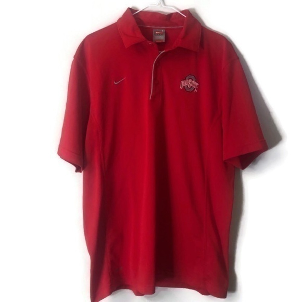 Ohio State Buckeyes Nike Fit Dri Fit Polo Shirt Short Sleeve Large L